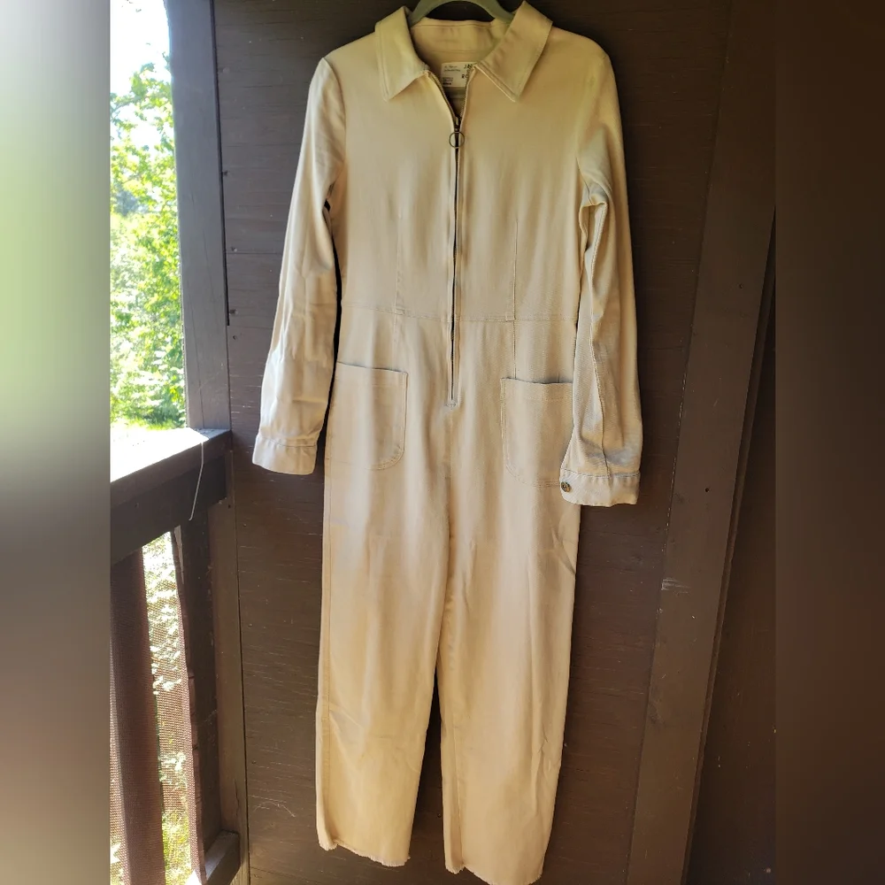 Jackson Rowe Cream / taupe zipper jumpsuit - Picture 4 of 13